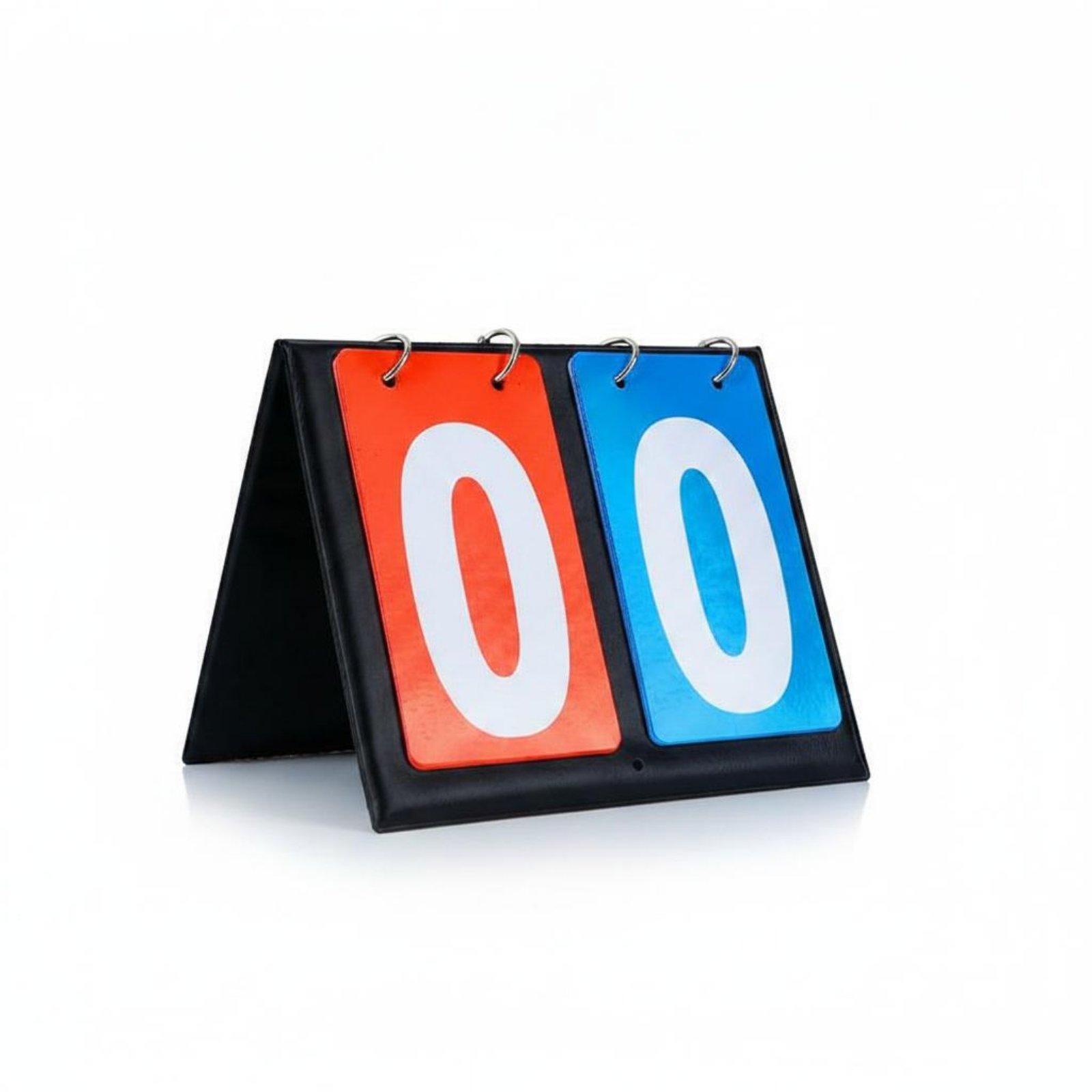 Badminton Scoreboard - กระดานคะแนนกีฬาหนังหนา แบบพลิกเร็ว ตั้งโต๊ะ สำหรับแสดงคะแนนการแข่งขันแบดมินตันและฟุตบอล