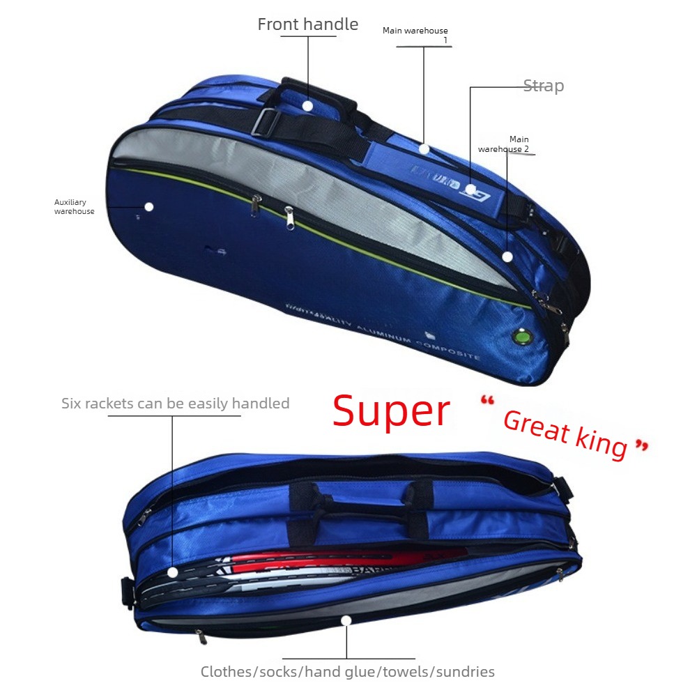 กระเป๋าเป้แบดมินตัน, 6 ช่อง, ก - Badminton Outdoor บทวิจารณ์และราคา