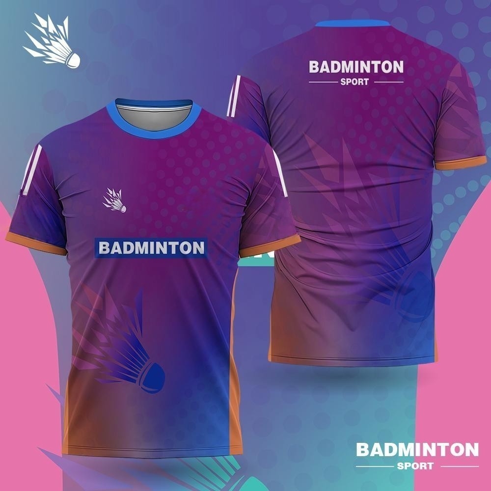 เสื้อแบดมินตันผู้ชายลายไล่สีพิ - Badminton Outdoor บทวิจารณ์และราคา