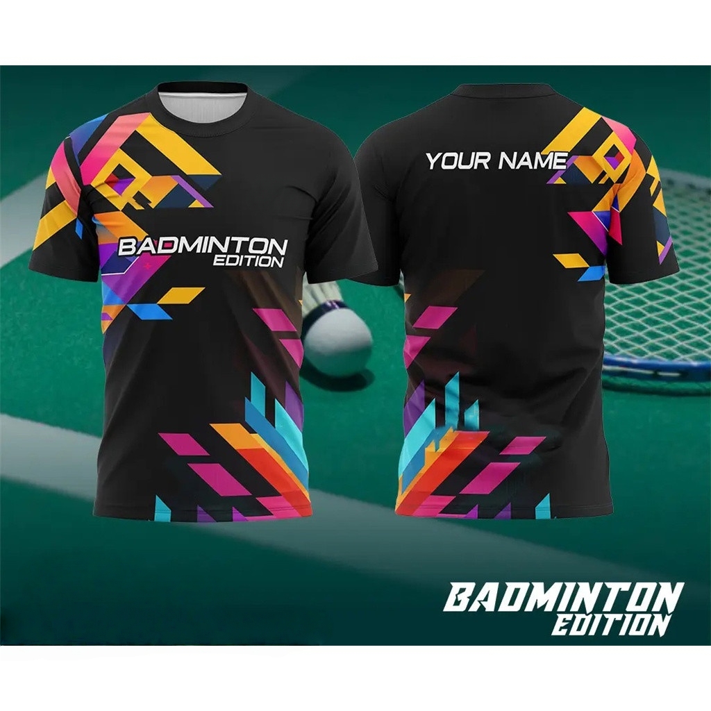 เสื้อแบดมินตันผู้ชายลายไล่สีพิ - Badminton Outdoor บทวิจารณ์และราคา
